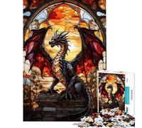 Rompecabezas de 1000 Piezas para Adolescentes Rompecabezas de dragón Brillante para Adultos Juguetes de Bricolaje Carrera de Velocidad Manual Oferta como Regalo para Toda la Familia (tamaño 38x26cm)