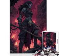 Rompecabezas de 1000 Piezas para Adolescentes Rompecabezas de Elfo Oscuro Guerrero en Ruinas Juguetes antiestrés Regalo para cumpleaños Juego práctico Ayuda a ejercitar el Cerebro tamaño 38x26cm