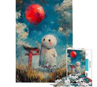 Rompecabezas de 1000 Piezas para Adolescentes Rompecabezas de Figura fantasmal con Globo para Adultos Juguetes antiestrés Divertidos y con Humor Regalos para Reducir el estrés (tamaño 50x75cm)