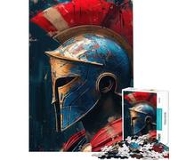 Rompecabezas de 1000 Piezas para Adolescentes Rompecabezas de gladiadores espartanos para Adultos Juego de ingenio una Obra de Arte cumpleaños (tamaño 38x26cm)