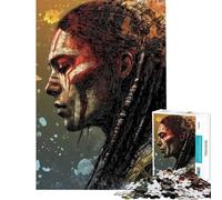 Rompecabezas de 1000 Piezas para Adolescentes Rompecabezas de Guerrero Nativo Americano para Adultos Juegos relajantes para Mejorar la Memoria cumpleaños y Ocasiones Especiales