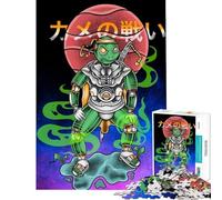 Rompecabezas de 1000 Piezas para Adolescentes Rompecabezas de Guerrero Tortuga samurái para Adultos Juegos relajantes Divertidos y con Humor Toda la Familia (tamaño 50x75cm)