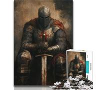 Rompecabezas de 1000 Piezas para Adolescentes, Rompecabezas de Guerreros Medievales para Adultos, un desafío difícil para aliviar el estrés, Regalo de Amigo Secreto (tamaño 75x50cm)