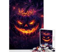 Rompecabezas de 1000 Piezas para Adolescentes Rompecabezas de Halloween Calabaza Rey Juguete Educativo Ideas de Regalo Juego práctico colección de Artistas Bellas Artes tamaño 38x52cm