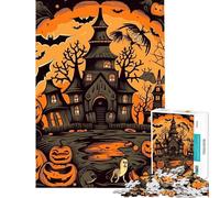 Rompecabezas de 1000 Piezas para Adolescentes Rompecabezas de Halloween con temática de Miedo Juegos relajantes Divertidos y con Humor para cumpleaños y Navidad (tamaño 38x26cm)