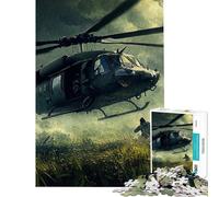 Rompecabezas de 1000 Piezas para Adolescentes Rompecabezas de helicópteros Militares para Adultos Juego Familiar de Carreras de Velocidad cumpleaños y Navidad (tamaño 38x52cm)