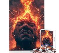 Rompecabezas de 1000 Piezas para Adolescentes Rompecabezas de Hombre Envuelto en Llamas Decoración del hogar Juguetes Ideas de Regalos para Juegos educativos Entrena tu Cerebro y Tus Manos 38x52cm