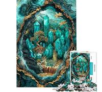 Rompecabezas de 1000 Piezas para Adolescentes Rompecabezas de la Caverna de Cristal Encantada para Adultos Alivia el estrés Interacción Entre Padres e Hijos Regalo de cumpleaños Regalos 38x26cm