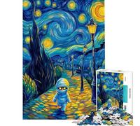 Rompecabezas de 1000 Piezas para Adolescentes Rompecabezas de la Momia en la Noche Estrellada Rompecabezas para Adultos Juego Familiar Desafío difícil Regalos para Reducir el estrés (Tamaño 38x52cm)