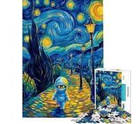 Rompecabezas de 1000 Piezas para Adolescentes Rompecabezas de la Momia en la Noche Estrellada Rompecabezas para Adultos Juego Familiar Desafío difícil Regalos para Reducir el estrés (Tamaño 38x26cm)