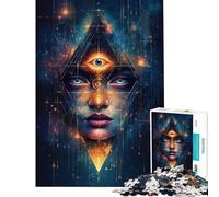 Rompecabezas de 1000 Piezas para Adolescentes Rompecabezas de la Mujer del Tercer Ojo para Adultos Juegos Divertidos Regalos para Mujeres Juegos desafiantes (tamaño 50x75cm)