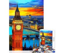 Rompecabezas de 1000 Piezas para Adolescentes Rompecabezas de la Torre del Big Ben de 1000 Piezas Juego de ingenio Ideas de Regalo Carrera de Velocidad (38x26cm)