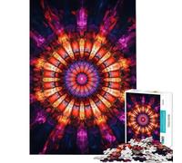 Rompecabezas de 1000 Piezas para Adolescentes Rompecabezas de Mandalas de vidrieras para Adultos Juguetes antiestrés Regalos Divertidos y humorísticos para Reducir el estrés (tamaño 38x26cm)