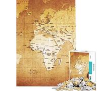 Rompecabezas de 1000 Piezas para Adolescentes Rompecabezas de mapas del Viejo Mundo para Adultos Juego Familiar para Mejorar la Memoria Actividades Divertidas para Hacer en casa (Tamaño 38x26cm)