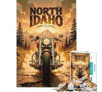Rompecabezas de 1000 Piezas para Adolescentes Rompecabezas de Motocicletas del Norte de Idaho para Adultos Juego Familiar decoración del hogar Regalos de cumpleaños (tamaño 38x52cm)