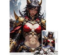 Rompecabezas de 1000 Piezas para Adolescentes Rompecabezas de Mujer guerrera ciberpunk Juguetes para armar Regalos para Amigos Secretos Juegos Familiares con póster a Juego y Hoja de Trivia (50x75cm)