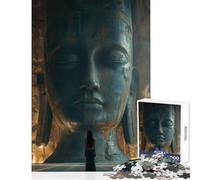 Rompecabezas de 1000 Piezas para Adolescentes Rompecabezas de Mujer y Estatua de Buda Juguetes de Bricolaje Grandes Regalos y Juguetes Juego Educativo interacción Entre Padres e Hijos tamaño 38x52cm