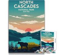 Rompecabezas de 1000 Piezas para Adolescentes, Rompecabezas de North Cascades National, Pensilvania, Juguete, Juego Intelectual, Divertido y Divertido, Obra de Arte, Regalo, tamaño 38x26cm