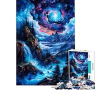 Rompecabezas de 1000 Piezas para Adolescentes Rompecabezas de Paisaje de Cascada mística para Adultos Juegos Familiares Una Obra de Arte Que supone un Reto completar (tamaño 50x75cm)