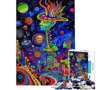 Rompecabezas de 1000 Piezas para Adolescentes Rompecabezas de Paisaje Espacial psicodélico para Adultos Juegos relajantes para la diversión Familiar Ideal para cumpleaños y Navidad (tamaño 38x52cm)
