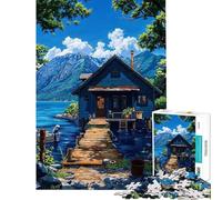 Rompecabezas de 1000 Piezas para Adolescentes Rompecabezas de Paisaje Natural para Adultos Juegos relajantes para Mejorar la Memoria cumpleaños (tamaño 38x52cm)