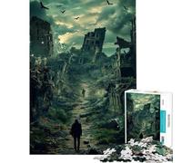 Rompecabezas de 1000 Piezas para Adolescentes Rompecabezas de Paisaje Urbano postapocalíptico para Adultos Juegos relajantes decoración del hogar Regalos para Reducir el estrés (tamaño 50x75cm)