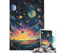 Rompecabezas de 1000 Piezas para Adolescentes Rompecabezas de paisajes cósmicos para Adultos Juegos relajantes desafío difícil cumpleaños y Navidad (tamaño 38x52cm)