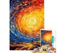 Rompecabezas de 1000 Piezas para Adolescentes Rompecabezas de Pintura psicodélica para Adultos Juegos Familiares Mejora la Memoria cumpleaños (tamaño 38x26cm)