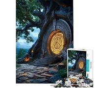 Rompecabezas de 1000 Piezas para Adolescentes Rompecabezas de Portal de Piedra Antiguo para Adultos Juego de ingenio Regalo difícil para Amigos y Familiares (tamaño 50x75cm)