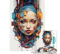 Rompecabezas de 1000 Piezas para Adolescentes Rompecabezas de Retrato Mental fragmentado Juego práctico Juguetes adictivos para Cultivar la Paciencia Gran Regalo Un Reto difícil (Tamaño 38x26cm)