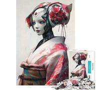 Rompecabezas de 1000 Piezas para Adolescentes Rompecabezas de Robot Geisha para Adultos Juegos Divertidos para Mejorar la Memoria y ejercitar el Cerebro (tamaño 50x75cm)