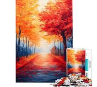 Rompecabezas de 1000 Piezas para Adolescentes Rompecabezas de Sendero en el Bosque otoñal para Adultos Juego Familiar desafío difícil Regalos para Reducir el estrés (tamaño 50x75cm)