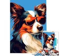 Rompecabezas de 1000 Piezas para Adolescentes Rompecabezas de Shetland Sheltie Sheepdog Juguetes educativos Juegos educativos Aprendizaje Ideas de Regalos educativos (Tamaño 38x52cm)