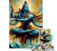 Rompecabezas de 1000 Piezas para Adolescentes Rompecabezas de Shiva Yogi para Adultos Juego Familiar para Mejorar la Memoria Actividades Divertidas en casa (tamaño 38x26cm)