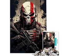 Rompecabezas de 1000 Piezas para Adolescentes Rompecabezas de Soldado con máscara mortuoria para Adultos Juego Familiar decoración del hogar Regalos de cumpleaños (tamaño 38x26cm)