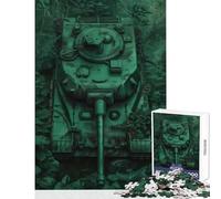 Rompecabezas de 1000 Piezas para Adolescentes Rompecabezas de Tanque camuflado Juguetes de decoración del hogar Regalos de Amigo Secreto Juego práctico Ayuda a ejercitar el Cerebro tamaño 38x26cm