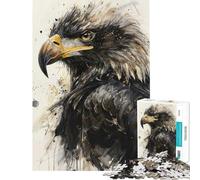 Rompecabezas de 1000 Piezas para Adolescentes Rompecabezas del águila ojidorada para Adultos Juegos Familiares Una Obra de Arte Que supone un Reto completarla (tamaño 38x52cm)