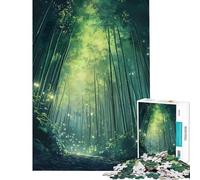 Rompecabezas de 1000 Piezas para Adolescentes Rompecabezas del Bosque de Bambú Encantado Juegos Familiares Decoración del hogar Interacción Entre Padres e Hijos (Tamaño 50x75cm)