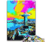 Rompecabezas de 1000 Piezas para Adolescentes Rompecabezas del Cristo Redentor para Adolescentes cumpleaños para Mayores de 14 años (38x26cm)