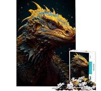 Rompecabezas de 1000 Piezas para Adolescentes Rompecabezas del Dragón Amarillo Místico Diversión en casa un desafío exigente Juego práctico para Mayores de 14 años (38x52cm)
