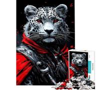 Rompecabezas de 1000 Piezas para Adolescentes Rompecabezas del Guerrero Leopardo de Las Nieves para Adultos Juego práctico para Pasar el Tiempo en casa Durante Las Vacaciones