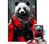 Rompecabezas de 1000 Piezas para Adolescentes Rompecabezas del Guerrero Panda estoico para Adultos Juegos Familiares Una Obra de Arte Que supone un Reto completarla (tamaño 50x75cm)