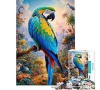 Rompecabezas de 1000 Piezas para Adolescentes Rompecabezas del Loro Encantado para Adultos Juguete Decoración de Pared Mejora la Memoria Reduce el estrés Regalos (Tamaño 50x75cm)