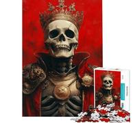 Rompecabezas de 1000 Piezas para Adolescentes Rompecabezas del Rey Esqueleto para Adultos Juegos Familiares Vacaciones en casa para Pasar el Tiempo Juego desafiante Regalos (tamaño 38x26cm)