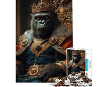 Rompecabezas de 1000 Piezas para Adolescentes Rompecabezas del Rey Gorila para Adultos Juego práctico de análisis y lógica Regalo para Reducir el estrés (Tamaño 38x52cm)