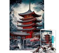 Rompecabezas de 1000 Piezas para Adolescentes Rompecabezas del Templo Rojo para Adultos Juego práctico de análisis y lógica Gran Regalo para los Amantes de los Videojuegos (tamaño 50x75cm)