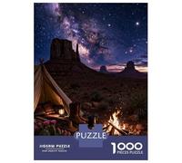 Rompecabezas De 1000 Piezas para Adolescentes Rompecabezas Desert Camping Under The Milky Way Rompecabezas Juego De Ingenio Mejora La Memoria Difícil Y Desafiante 70x50cm/1000pcs