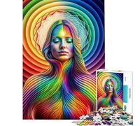 Rompecabezas de 1000 Piezas para Adolescentes Rompecabezas Despertando en el Arcoíris para Adultos Juegos Divertidos Vacaciones en casa para Pasar el Tiempo cumpleaños (50x75cm)