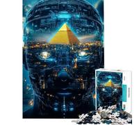 Rompecabezas de 1000 Piezas para Adolescentes Rompecabezas Digital Pyramid Head para Adultos Juegos Familiares Mejora la Memoria cumpleaños y Ocasiones Especiales (Tamaño 38x26cm)