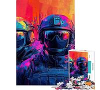 Rompecabezas de 1000 Piezas para Adolescentes Rompecabezas Digitales del Equipo SWAT para Adultos Juego de ingenio para Mejorar la Memoria desafiante de completar (tamaño 38x52cm)